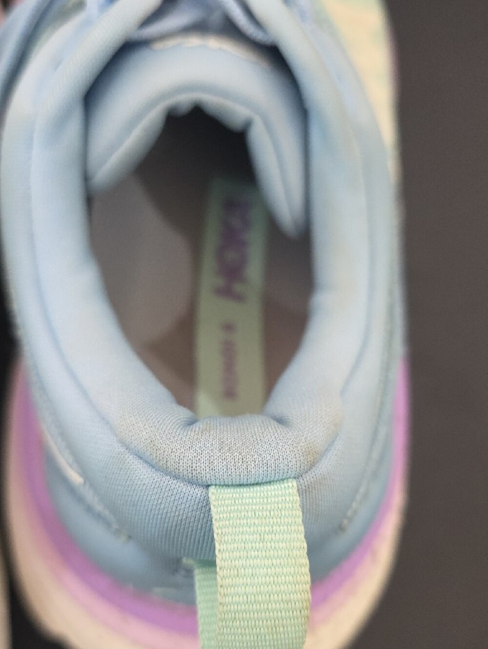 Hoka Bondi 8 Women's Mint, Light Blue & Lavender Sneakers Size 7D Wide - Picture 9 of 11
